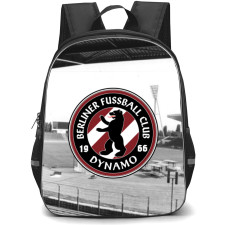 BFC Dynamo Football Club Backpack School Bag StudentPack - Logo In Gray Stadium Background