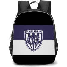Babelsberg 03 Football Club Backpack School Bag StudentPack - Logo Purple Shade Background
