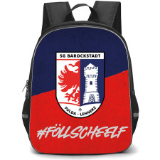 SG Barockstadt Fulda Lehnerz Football Club Backpack School Bag StudentPack - Logo In Red And Blue Background