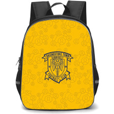 Basingstoke Town Football Club Backpack School Bag StudentPack - Basingstoke Town Football Club with Logo Icon Pattern Yellow Background
