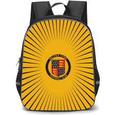 Belper Town Football Club Backpack School Bag StudentPack - Belper Town Football Club Logo with Radiant Stripe Yellow Effect