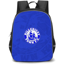 Billericay Town Football Club Backpack School Bag StudentPack - Billericay Town Football Club Centered Logo Fade Blue Effect