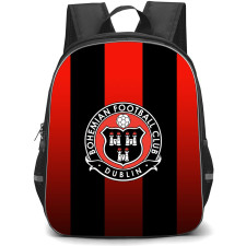 Bohemians FC Backpack School Bag StudentPack - Logo In Red And Black Stripe Background