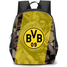 Borussia Dortmund Backpack School Bag StudentPack - Borussia Dortmund Logo On Yellow Stripe Audience Background