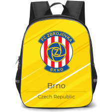 FC Zbrojovka Brno Backpack School Bag StudentPack - Logo Poster In Yellow Background