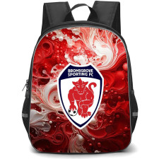 Bromsgrove Sporting Backpack School Bag StudentPack - Logo Liquid Abstract Background Football Club