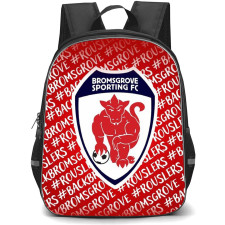 Bromsgrove Sporting Backpack School Bag StudentPack - Logo Wordmark Pattern Background Football Club