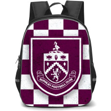 Burnley F.C. Backpack StudentPack - Burnley F.C. Logo On Purple White Crumpled Paper Background