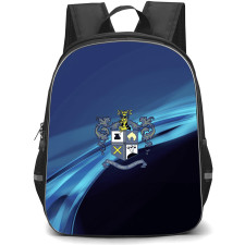 Bury Football Club Backpack School Bag StudentPack - Bury Football Club with Logo Blue Wave Background