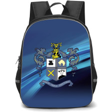 Bury Town Backpack School Bag StudentPack - Logo In Blue Abstract Background Football Club