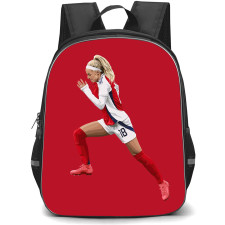 Chloe Kelly Backpack StudentPack - Chloe Kelly Running Vector Art On Red Background