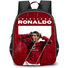 Cristiano Ronaldo Backpack StudentPack - Cristiano Ronaldo CR7 Funny Celebration On Red Background
