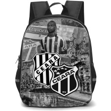 Ceara Sporting Club Backpack School Bag StudentPack - Ceara Sporting Club Stadium with Logo Champion Collage Background Black Effect