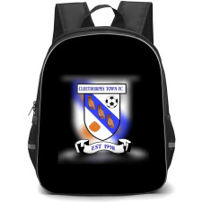 Cleethorpes Town Backpack School Bag StudentPack - Logo Overlay In Black Background Football Club