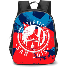 Club Atletico de San Luis Backpack School Bag StudentPack - Club Atletico de San Luis White Logo with Brush Effect Background