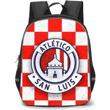 Club Atletico de San Luis Backpack School Bag StudentPack - Club Atletico de San Luis Logo with Checker Pattern Effect