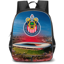 Club Deportivo Guadalajara S.A. de C.V. Backpack School Bag StudentPack - Club Deportivo Guadalajara S.A. de C.V. Stadium with Logo Red Effect