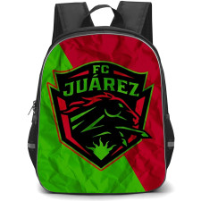Futbol Club Juarez Backpack School Bag StudentPack - Futbol Club Juarez Logo with Diagonal Stripe Paper Texture Effect