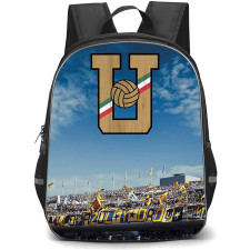 Club Universidad Nacional, A.C. Backpack School Bag StudentPack - Club Universidad Nacional, A.C. Stadium Logo with Crowd Effect Background