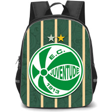 Esporte Clube Juventude Backpack School Bag StudentPack - Esporte Clube Juventude Logo with Vertical Stripe Green Effect