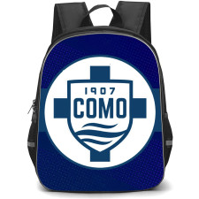 Como 1907 Backpack School Bag StudentPack - Logo In Blue Abstract Background