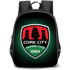 Cork City FC Backpack School Bag StudentPack - Logo In Dark Green Gradient Background