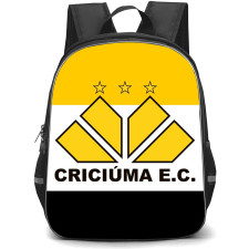 Criciuma Esporte Clube Backpack School Bag StudentPack - Criciuma Esporte Clube Logo with Diagonal Yellow Stripe Effect