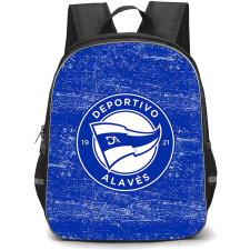 Deportivo Alaves Backpack School Bag StudentPack - Deportivo Alaves Logo On Blue Grunge Background Football Club