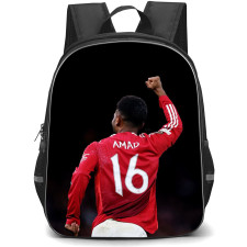 Amad Diallo Backpack StudentPack - Amad Diallo 16 Standing Back And Raising Hand On Dark Background
