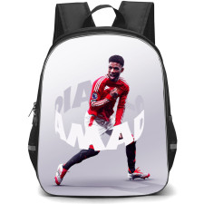 Amad Diallo Backpack StudentPack - Amad Diallo Celebrating On Gray Background