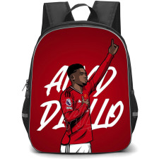 Amad Diallo Backpack StudentPack - Amad Diallo Raising Hand Celebration Illustration Art On Red Background
