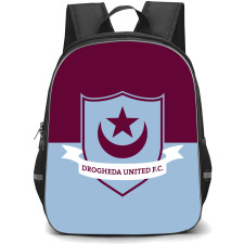 Drogheda United FC Backpack School Bag StudentPack - Logo In Blue And Violet Background