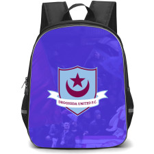 Drogheda United FC Backpack School Bag StudentPack - Logo Crown In Violet Background