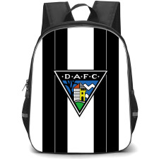 Dunfermline Athletic Backpack School Bag StudentPack - Logo In Black And White Stripe Background Football Club