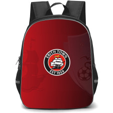Erith Town Football Club Backpack School Bag StudentPack - Erith Town Football Club Logo with Ship Silhouette Red Effect