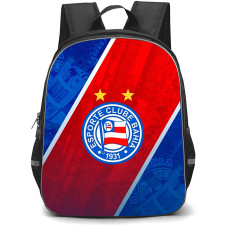 Esporte Clube Bahia Backpack School Bag StudentPack - Esporte Clube Bahia Stadium with Logo Diagonal Stripe Effect