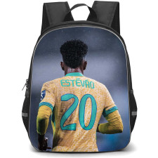 Estevao Willian Backpack School Bag StudentPack - Estevao Willian 20 Brasil National Team Running Background Poster