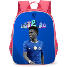 Estevao Willian Backpack School Bag StudentPack - Estevao Willian Chelsea FC Smiling Portrait On Blue Background