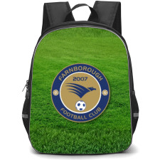 National League South Farnborough Backpack School Bag StudentPack - Large Logo In Grass Background