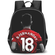 Bruno Fernandes Backpack StudentPack - Bruno Fernandes 18 Standing Back On Dark Background