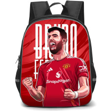 Bruno Fernandes Backpack StudentPack - Bruno Fernandes Manchester United Shouting Digital Illustration Art Poster