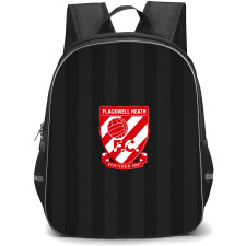 Flackwell Heath Football Club Backpack School Bag StudentPack - Flackwell Heath Football Club with Logo Vertical Stripe Black Effect