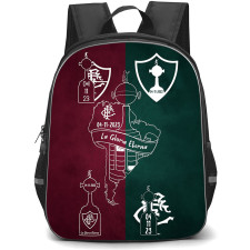 Fluminense Football Club Backpack School Bag StudentPack - Fluminense Football Club Logo with Red and Green Divided Effect