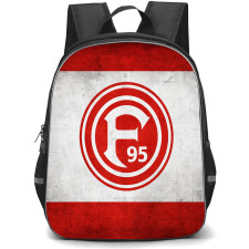 Fortuna Düsseldorf Backpack School Bag StudentPack - Logo In White And Red Grunge Poster Football Club