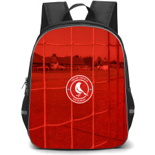 Frome Town Football Club Backpack School Bag StudentPack - Frome Town Football Club Goal Net with Logo Red Effect