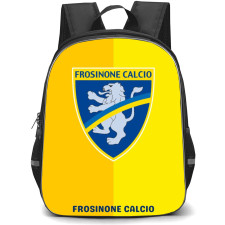 Frosinone Calcio Backpack School Bag StudentPack - Logo In Orange And Yellow Background