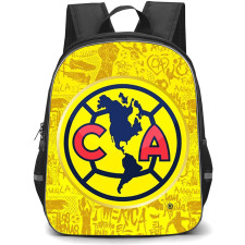 Club de Futbol America S.A. de C.V. Backpack School Bag StudentPack - Club de Futbol America S.A. de C.V. Graffiti Texture with Logo Yellow Effect