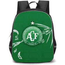 Associacao Chapecoense de Futebol Backpack School Bag StudentPack - Associacao Chapecoense de Futebol Logo with White Stroke on Green Effect