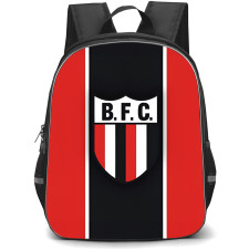 Botafogo Futebol Clube SP Backpack School Bag StudentPack - Botafogo Futebol Clube SP with Logo Verticle Strip Red & Black Effect