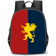 Genoa Cricket and Football Club Backpack School Bag StudentPack - Logo In Red And Blue Background